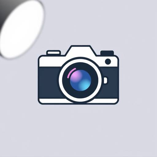 Icoon van een camera voor modellenportfolio's